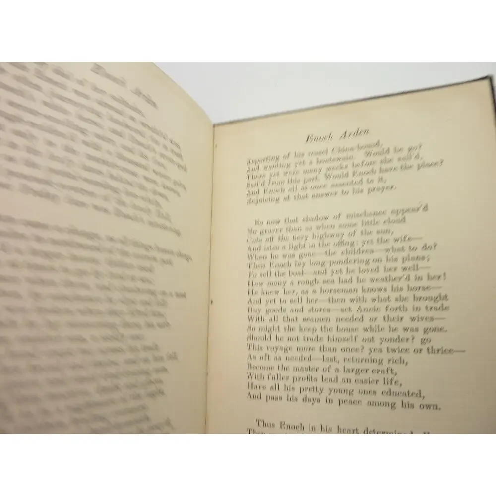 Vintage Enoch Arden Alfred Lord Tennyson Antique Leather Bound Book Crowell
